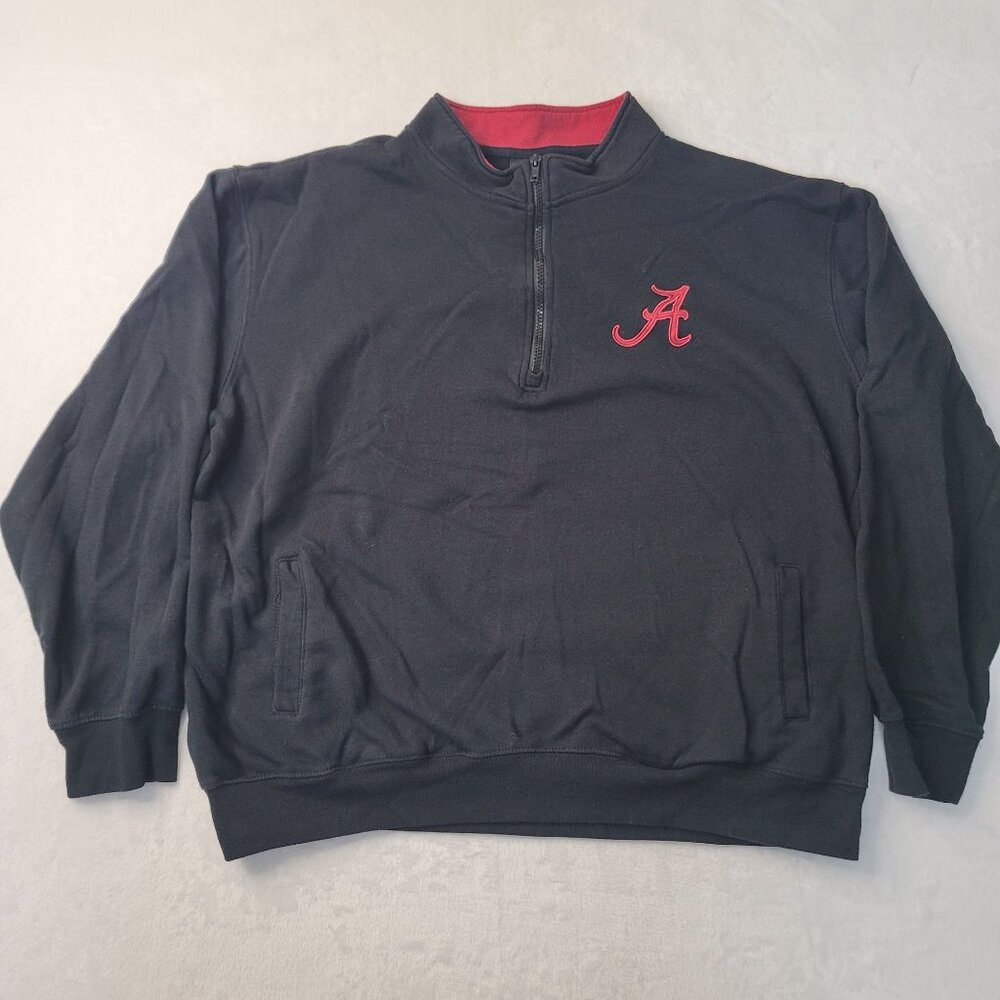 Colosseum Univ of Alabama Men's Embroidered Black Pullover Sweatshirt Size XL